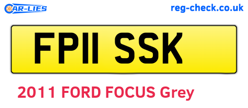 FP11SSK are the vehicle registration plates.