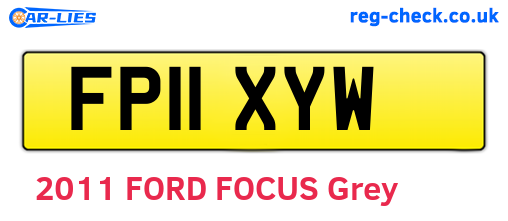 FP11XYW are the vehicle registration plates.