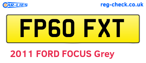 FP60FXT are the vehicle registration plates.