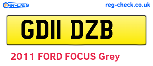 GD11DZB are the vehicle registration plates.