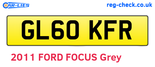 GL60KFR are the vehicle registration plates.