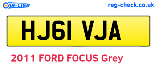 HJ61VJA are the vehicle registration plates.