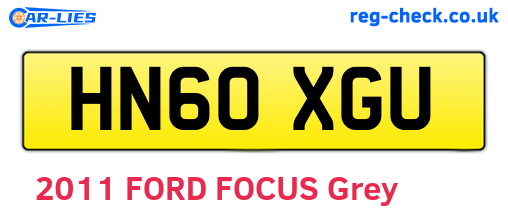 HN60XGU are the vehicle registration plates.