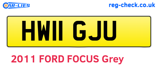 HW11GJU are the vehicle registration plates.