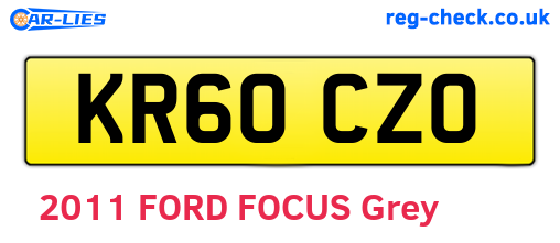 KR60CZO are the vehicle registration plates.