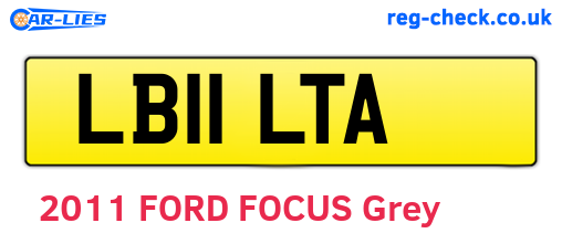 LB11LTA are the vehicle registration plates.