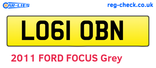 LO61OBN are the vehicle registration plates.
