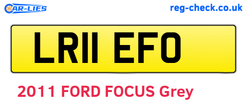 LR11EFO are the vehicle registration plates.