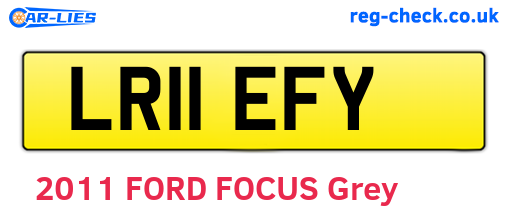 LR11EFY are the vehicle registration plates.