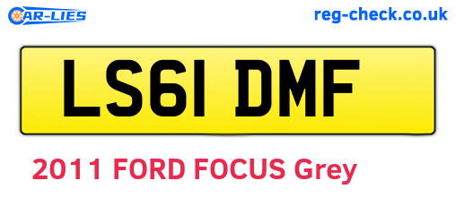 LS61DMF are the vehicle registration plates.
