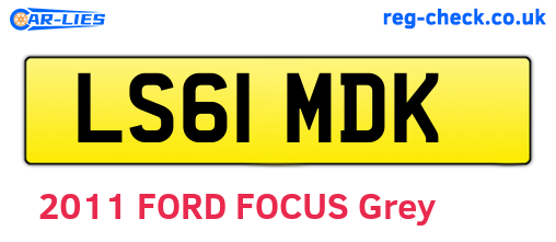 LS61MDK are the vehicle registration plates.