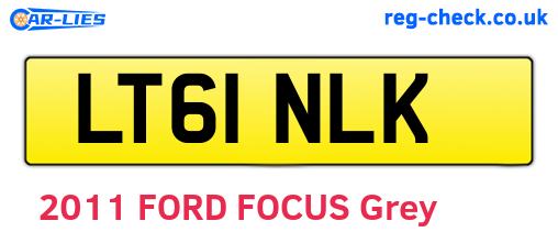 LT61NLK are the vehicle registration plates.