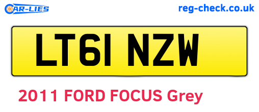 LT61NZW are the vehicle registration plates.