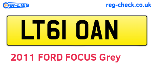 LT61OAN are the vehicle registration plates.