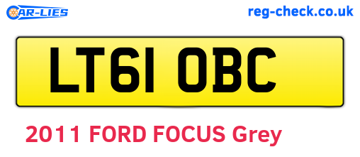 LT61OBC are the vehicle registration plates.