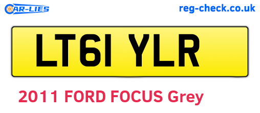 LT61YLR are the vehicle registration plates.