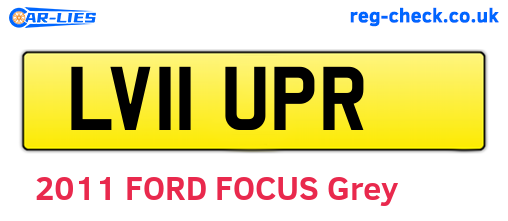 LV11UPR are the vehicle registration plates.