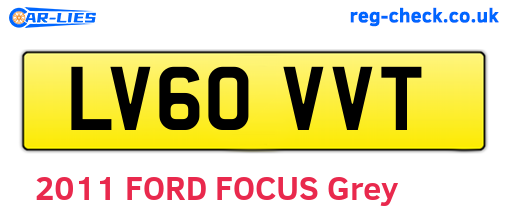 LV60VVT are the vehicle registration plates.