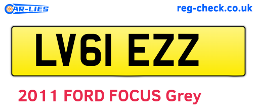 LV61EZZ are the vehicle registration plates.