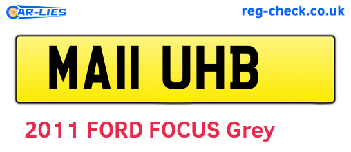 MA11UHB are the vehicle registration plates.