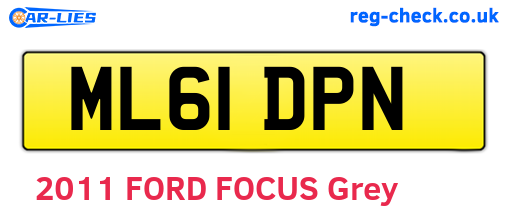 ML61DPN are the vehicle registration plates.