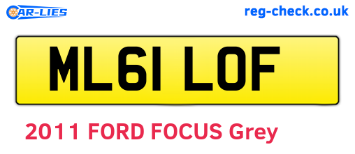 ML61LOF are the vehicle registration plates.