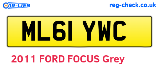 ML61YWC are the vehicle registration plates.