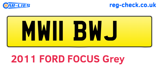 MW11BWJ are the vehicle registration plates.