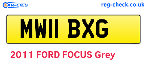 MW11BXG are the vehicle registration plates.