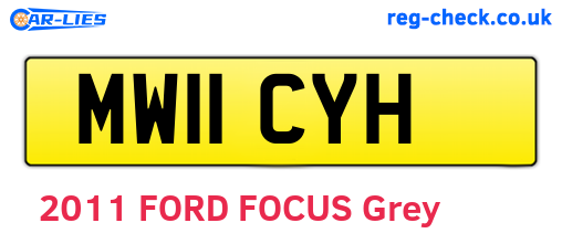 MW11CYH are the vehicle registration plates.