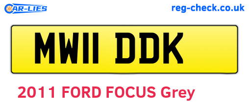 MW11DDK are the vehicle registration plates.