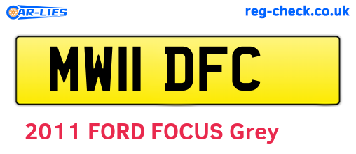 MW11DFC are the vehicle registration plates.