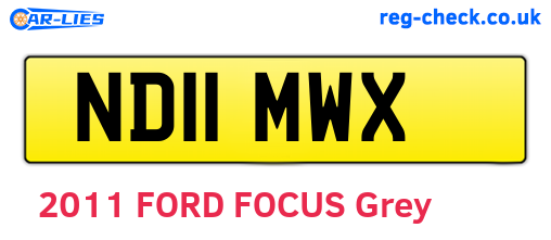 ND11MWX are the vehicle registration plates.