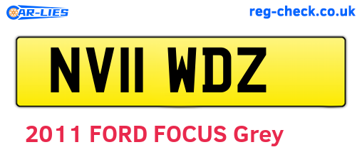 NV11WDZ are the vehicle registration plates.