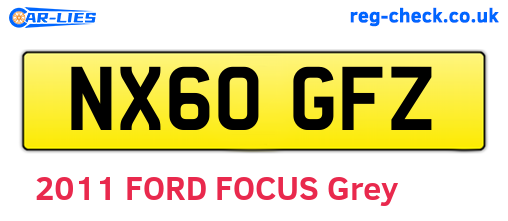 NX60GFZ are the vehicle registration plates.