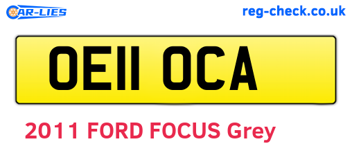 OE11OCA are the vehicle registration plates.