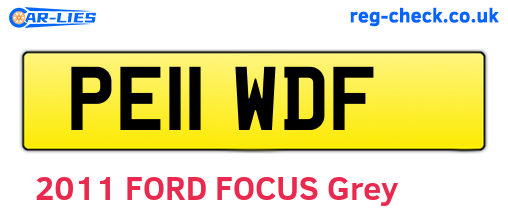 PE11WDF are the vehicle registration plates.
