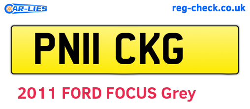PN11CKG are the vehicle registration plates.