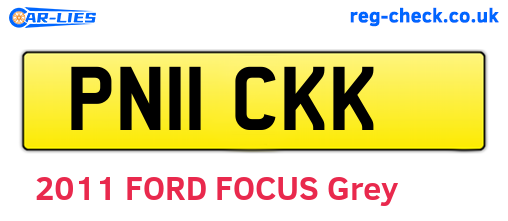 PN11CKK are the vehicle registration plates.