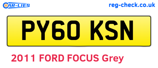 PY60KSN are the vehicle registration plates.