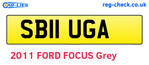 SB11UGA are the vehicle registration plates.