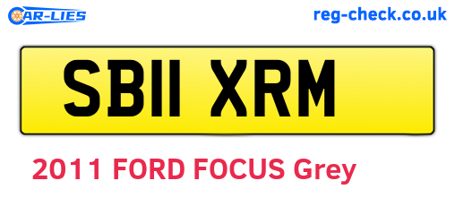 SB11XRM are the vehicle registration plates.