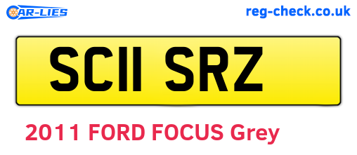 SC11SRZ are the vehicle registration plates.