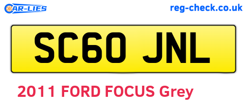 SC60JNL are the vehicle registration plates.