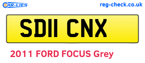 SD11CNX are the vehicle registration plates.