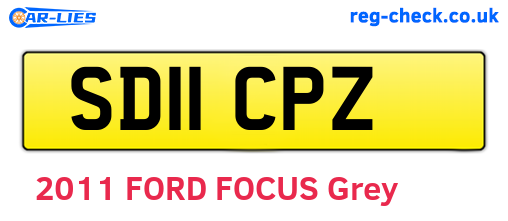 SD11CPZ are the vehicle registration plates.