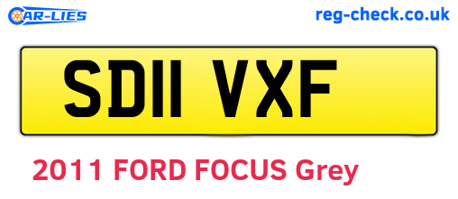 SD11VXF are the vehicle registration plates.
