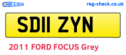 SD11ZYN are the vehicle registration plates.