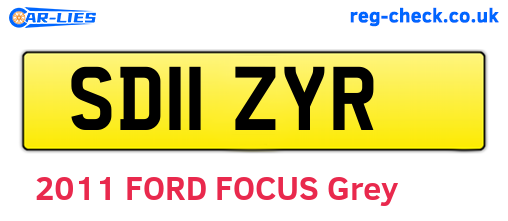 SD11ZYR are the vehicle registration plates.