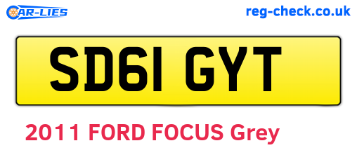 SD61GYT are the vehicle registration plates.